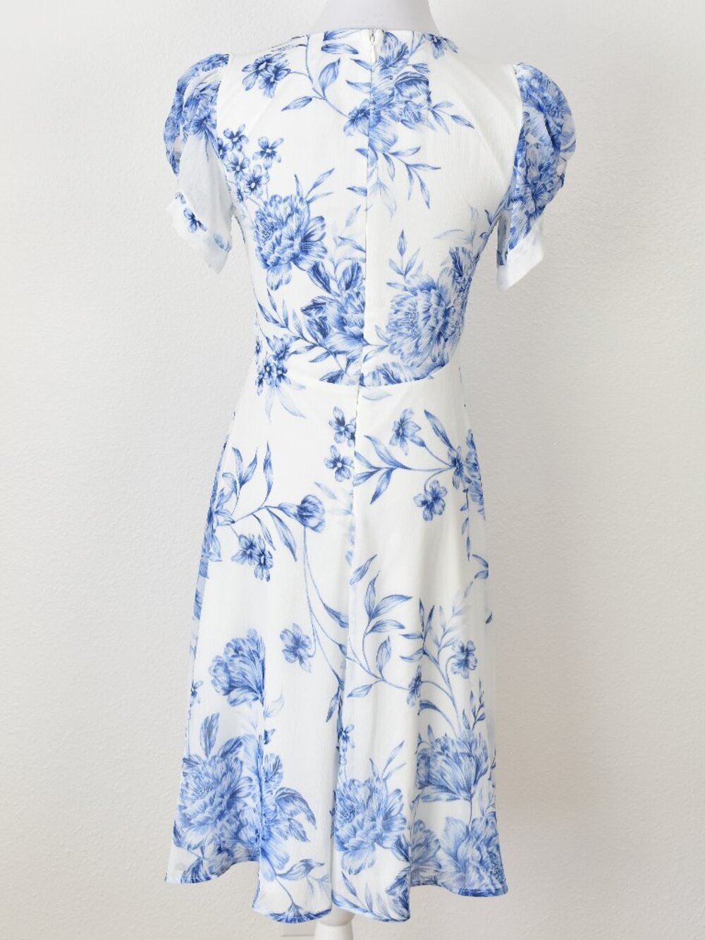Calvin Klein Floral Chiffon A-Line Dress - 2 - Picture 8 of 11